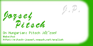 jozsef pitsch business card